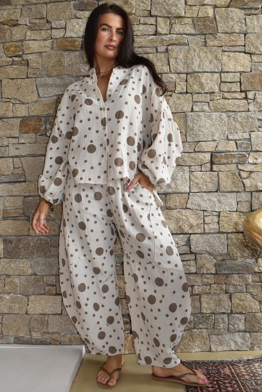 Hush Pillow Cotton Spot On Classic Barrel Pant Calico